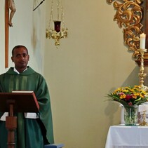 Gottesdienst in St. Cäcilia, Schauernheim