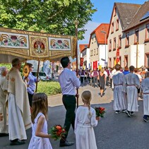 Fronleichnamsprozession 2018 in St. Leo Rödersheim